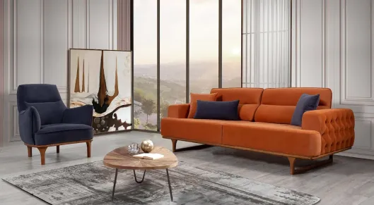 Product img 2, Vera Ahşap Ayaklı Modern Koltuk Takımı